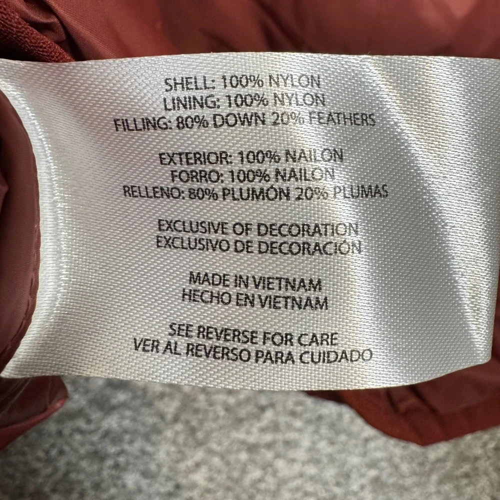 Eddie Bauer Packable Down Jacket Mens 650 Fill StormRepel Red Medium NEW
